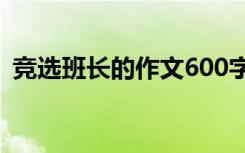 竞选班长的作文600字左右 竞选班长的作文