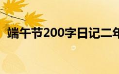 端午节200字日记二年级 端午节200字日记