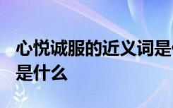 心悦诚服的近义词是什么? 心悦诚服的近义词是什么