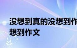 没想到真的没想到作文400字 没想到真的没想到作文