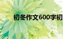 初冬作文600字初二 初冬作文600字