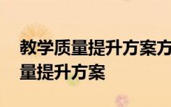 教学质量提升方案方法措施校长发言 教学质量提升方案