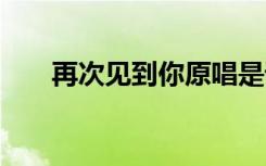 再次见到你原唱是谁 再次见到你诗歌