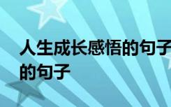 人生成长感悟的句子说说心情 人生成长感悟的句子