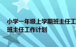 小学一年级上学期班主任工作计划2022 小学一年级上学期班主任工作计划