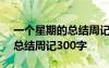 一个星期的总结周记300字初中 一个星期的总结周记300字