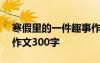 寒假里的一件趣事作文400字 寒假里的趣事作文300字