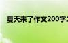 夏天来了作文200字二年级 夏天来了作文