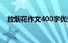 放烟花作文400字优秀 放烟花作文400字