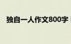 独自一人作文800字 独自一人作文-500字