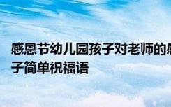 感恩节幼儿园孩子对老师的感恩寄语 感恩节对幼儿园老师孩子简单祝福语