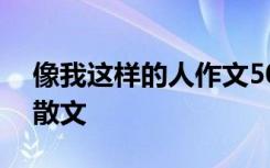 像我这样的人作文500字初中 像我这样的我散文