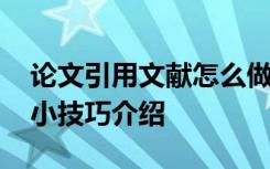 论文引用文献怎么做标注 论文引用文献标注小技巧介绍