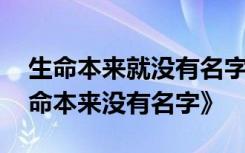 生命本来就没有名字周国平 周国平散文《生命本来没有名字》