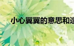 小心翼翼的意思和造句 小心翼翼的意思