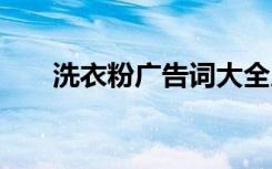 洗衣粉广告词大全成语 洗衣粉广告词