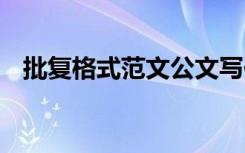 批复格式范文公文写作 批复与批示怎么写