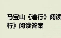 马宝山《道行》阅读答案及解析 马宝山《道行》阅读答案