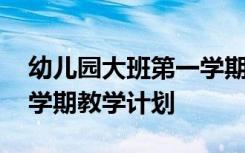 幼儿园大班第一学期教学计划 幼儿园小班下学期教学计划