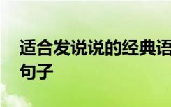 适合发说说的经典语录 适合发表说说的经典句子