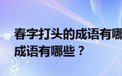 春字打头的成语有哪些成语大全 春字打头的成语有哪些？