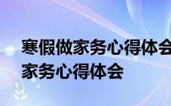 寒假做家务心得体会600字左右作文 寒假做家务心得体会