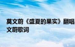 莫文蔚《盛夏的果实》翻唱自下列哪首歌曲? 盛夏的果实莫文蔚歌词