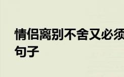 情侣离别不舍又必须走的诗 情侣离别不舍的句子