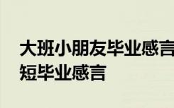 大班小朋友毕业感言一句话 大班小朋友的简短毕业感言