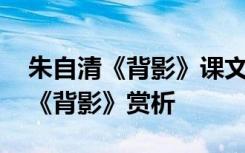 朱自清《背影》课文解析 八年级语文朱自清《背影》赏析