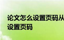 论文怎么设置页码从第三页开始 论文里怎么设置页码