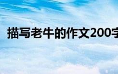 描写老牛的作文200字 《老牛》作文600字