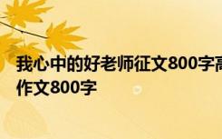 我心中的好老师征文800字高中议论文 我心中的好老师高中作文800字