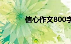 信心作文800字高中 信心作文