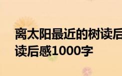 离太阳最近的树读后感400 离太阳最近的树读后感1000字