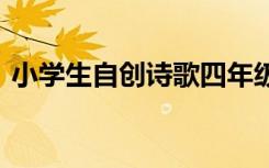 小学生自创诗歌四年级下册 小学生自创诗歌