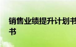 销售业绩提升计划书范文 销售业绩提升计划书