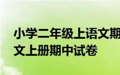 小学二年级上语文期中考试卷 小学二年级语文上册期中试卷