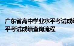 广东省高中学业水平考试成绩查询流程图 广东省高中学业水平考试成绩查询流程