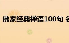 佛家经典禅语100句 名句 佛家经典禅语全集