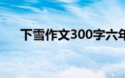 下雪作文300字六年级 下雪作文300字