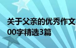 关于父亲的优秀作文800字 关于父亲的作文600字精选3篇