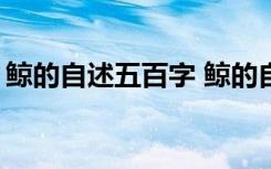 鲸的自述五百字 鲸的自述作文200字汇总5篇