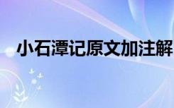 小石潭记原文加注解 小石潭记原文及注解