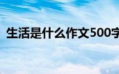 生活是什么作文500字左右 生活是什么作文