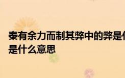 秦有余力而制其弊中的弊是什么意思 秦有余力而制其弊的弊是什么意思