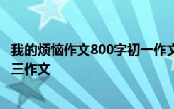 我的烦恼作文800字初一作文怎么写 我的烦恼作文800字_初三作文