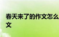 春天来了的作文怎么写 二年级 春天来了的作文