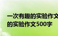 一次有趣的实验作文500字三年级 一次有趣的实验作文500字