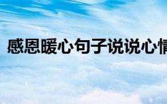 感恩暖心句子说说心情 感恩的暖心简短句子